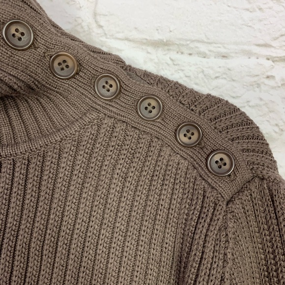 J. Jill Ribbed Knit Button Neck Cotton Sweater S - Picture 3 of 7